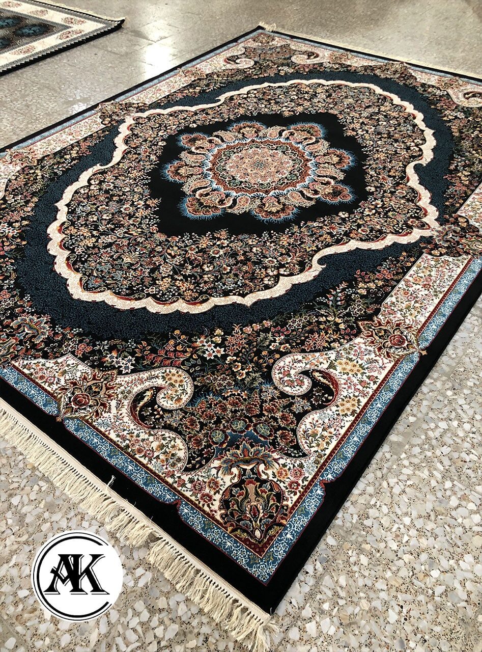 فرش-700-شانه-بهار-سرمه-ای