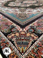 فرش 700 شانه تندیس سرمه_ای با نخ اکریلیک 2