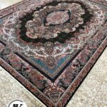 فرش 700 شانه تندیس سرمه_ای با نخ اکریلیک