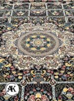 فرش 700 شانه رویا سرمه ای با نخ اکریلیک 6