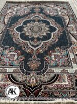 فرش 700 شانه قاب بهشت سرمه_ای با نخ اکریلیک 1