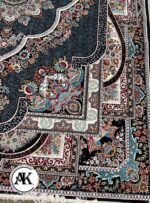 فرش 700 شانه قاب بهشت سرمه_ای با نخ اکریلیک 2