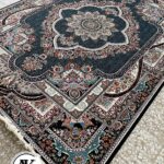 فرش 700 شانه قاب بهشت سرمه_ای با نخ اکریلیک