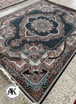 فرش 700 شانه قاب بهشت سرمه_ای با نخ اکریلیک