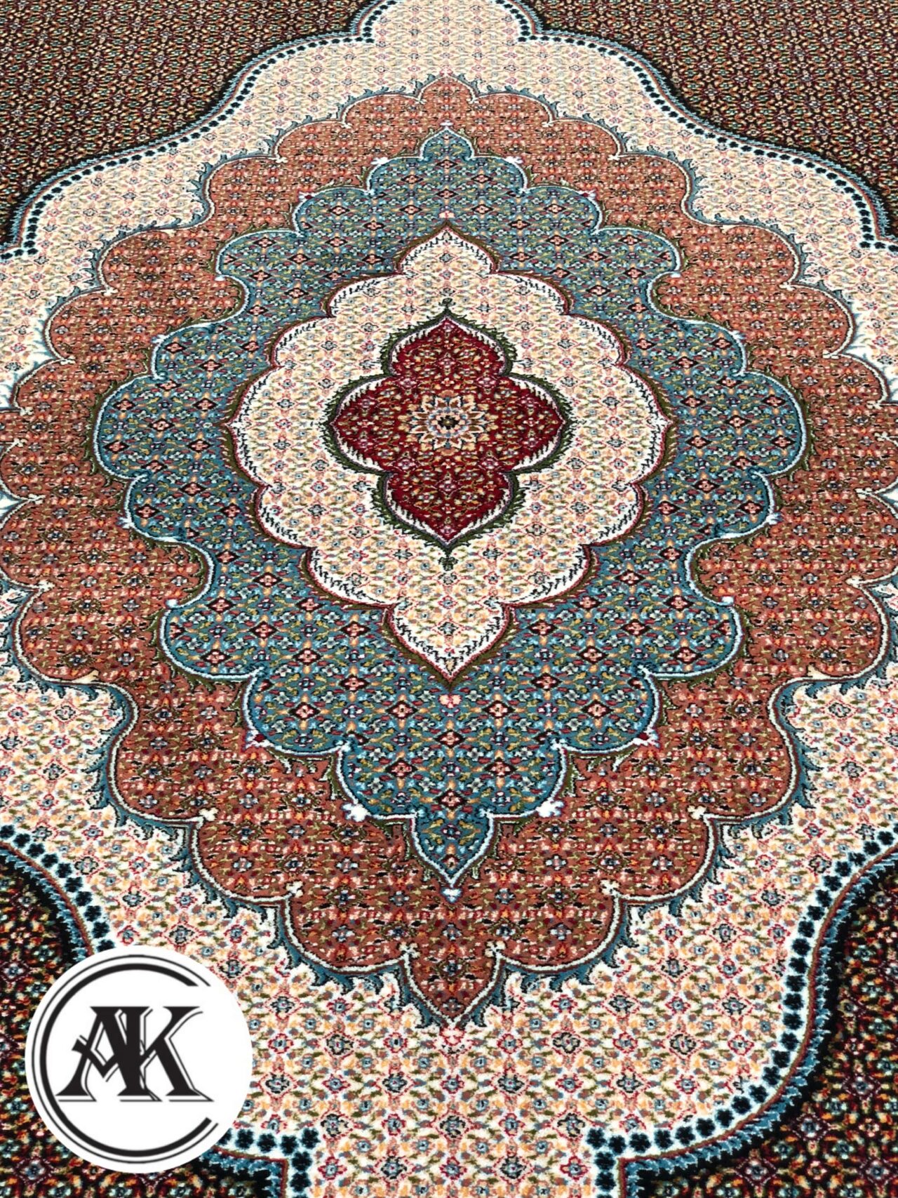 فرش 700 شانه ماهی مشهد سرمه_ای 4