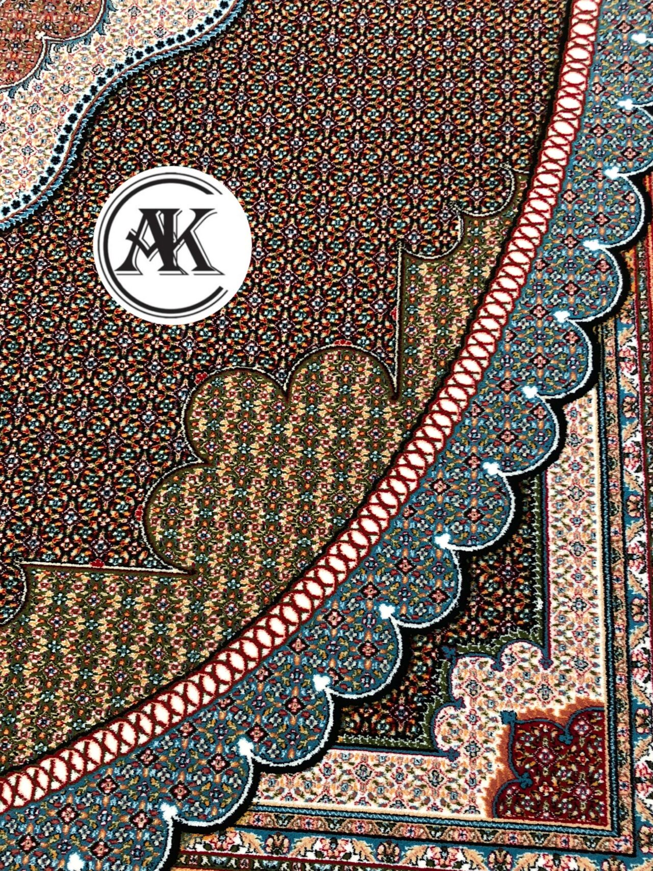 فرش 700 شانه ماهی مشهد سرمه_ای 6