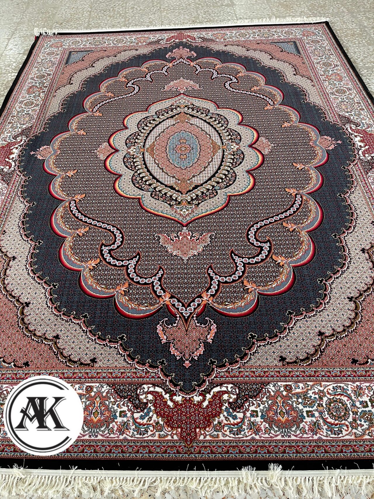 فرش 700 شانه ماهی موج سرمه_ای 2