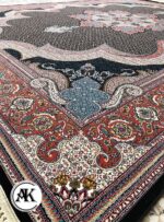 فرش 700 شانه ماهی کاسپین سرمه_ای با نخ اکریلیک 2