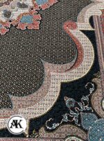 فرش 700 شانه ماهی کاسپین سرمه_ای با نخ اکریلیک 6