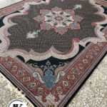 فرش 700 شانه ماهی کاسپین سرمه_ای با نخ اکریلیک