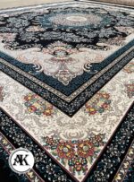 فرش 700 شانه محیا سرمه_ای با نخ اکریلیک 2