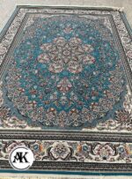 فرش 700 شانه میخک آبی با نخ اکریلیک 1