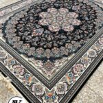 فرش 700 شانه میخک سرمه_ای با نخ اکریلیک