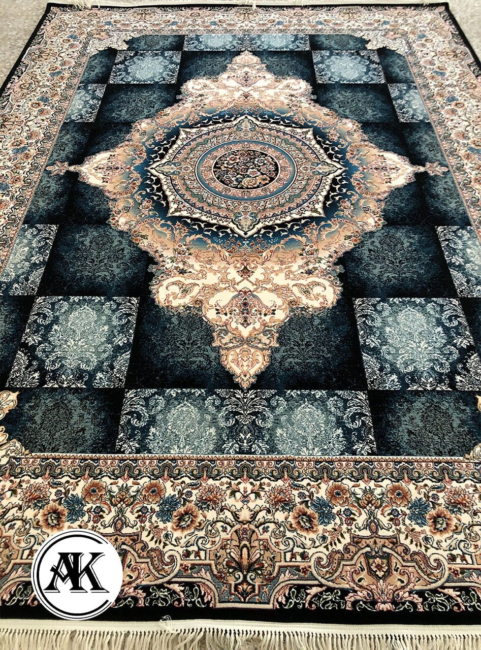 فرش-700-شانه-نیلوفر-سرمه-ای-1