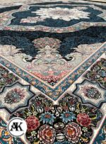 فرش 700 شانه کارینا سرمه_ای با نخ اکریلیک 4