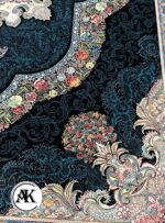 فرش 700 شانه کارینا سرمه_ای با نخ اکریلیک 6