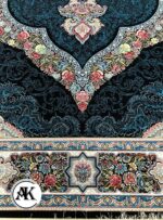 فرش 700 شانه کارینا سرمه_ای با نخ اکریلیک 7