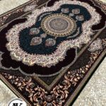 فرش 700 شانه کهربا سرمه_ای با نخ اکریلیک