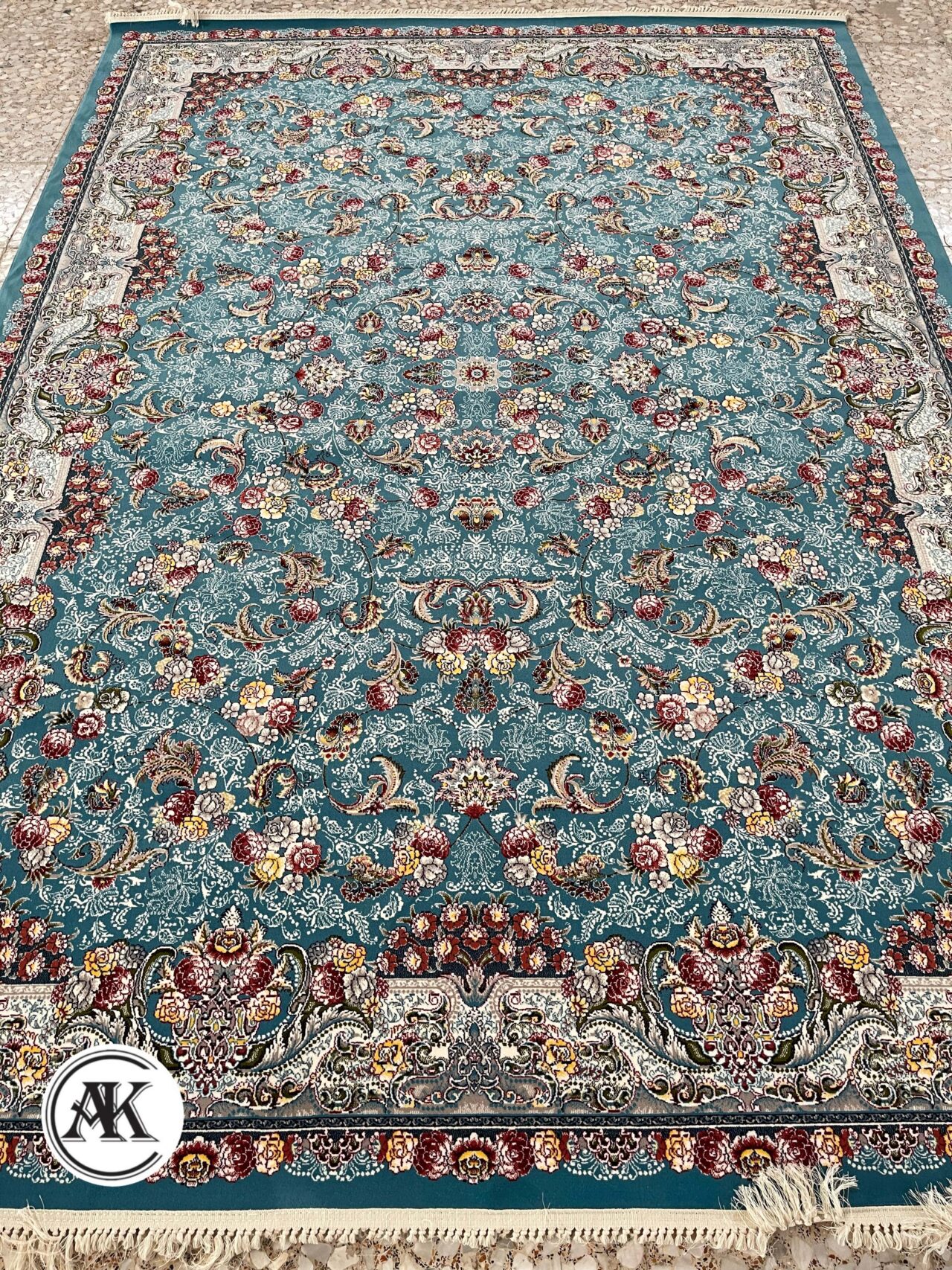 فرش الماس آبی با نخ اکریلیک 1