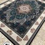 فرش چکاوک سرمه_ای با نخ اکریلیک