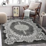 دکوراسیون فرش 1200 شانه آلما نقره_ای گل_برجسته