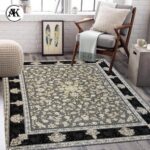 دکوراسیون فرش 1200 شانه آناک نقره_ای گل_برجسته