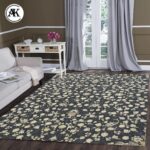 دکوراسیون فرش 1200 شانه انوشا طوسی گل_برجسته
