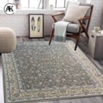 دکوراسیون فرش 1200 شانه بنفشه نقره_ای گل_برجسته