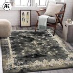 دکوراسیون فرش 1200 شانه تیرانا نقره_ای گل_برجسته