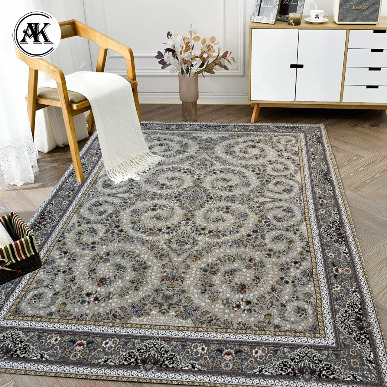 دکوراسیون فرش 1200 شانه تینا بژ گل_برجسته