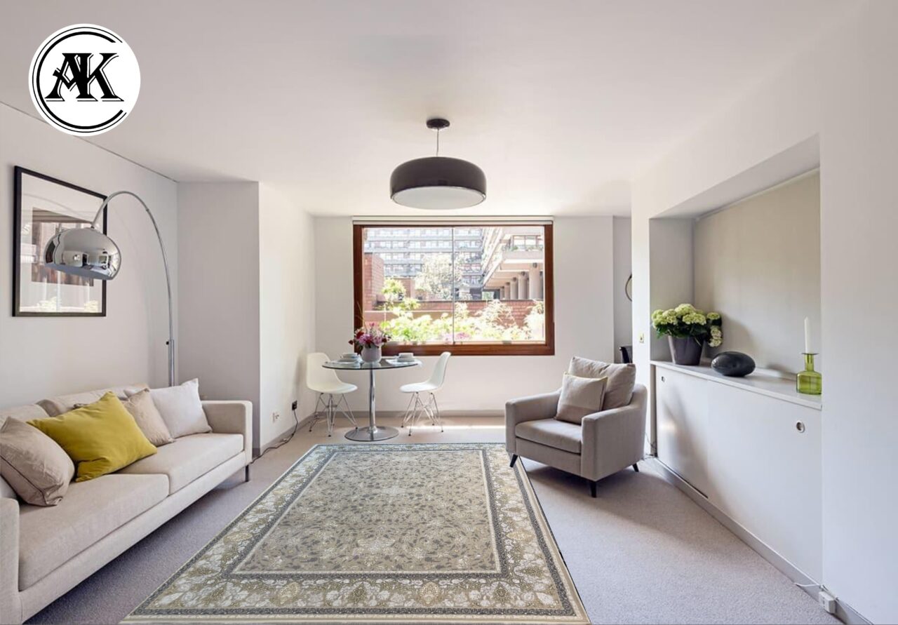 دکوراسیون فرش 1200 شانه رومینا بژ گل_برجسته