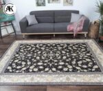 دکوراسیون فرش 1200 شانه رومینا زغالی گل_برجسته