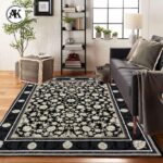 دکوراسیون فرش 1200 شانه ماتیلدا زغالی گل_برجسته