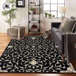 دکوراسیون فرش 1200 شانه مانا سرمه_ای گل_برجسته