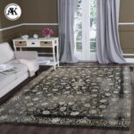 دکوراسیون فرش 1200 شانه میلان نقره_ای گل_برجسته