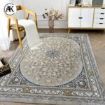 دکوراسیون فرش 1200 شانه نائین بژ گل_برجسته