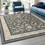 شبیه_سازی فرش 1200 شانه نگار طوسی گل_برجسته