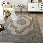 دکوراسیون فرش 1200 شانه ورساچه بژ گل_برجسته