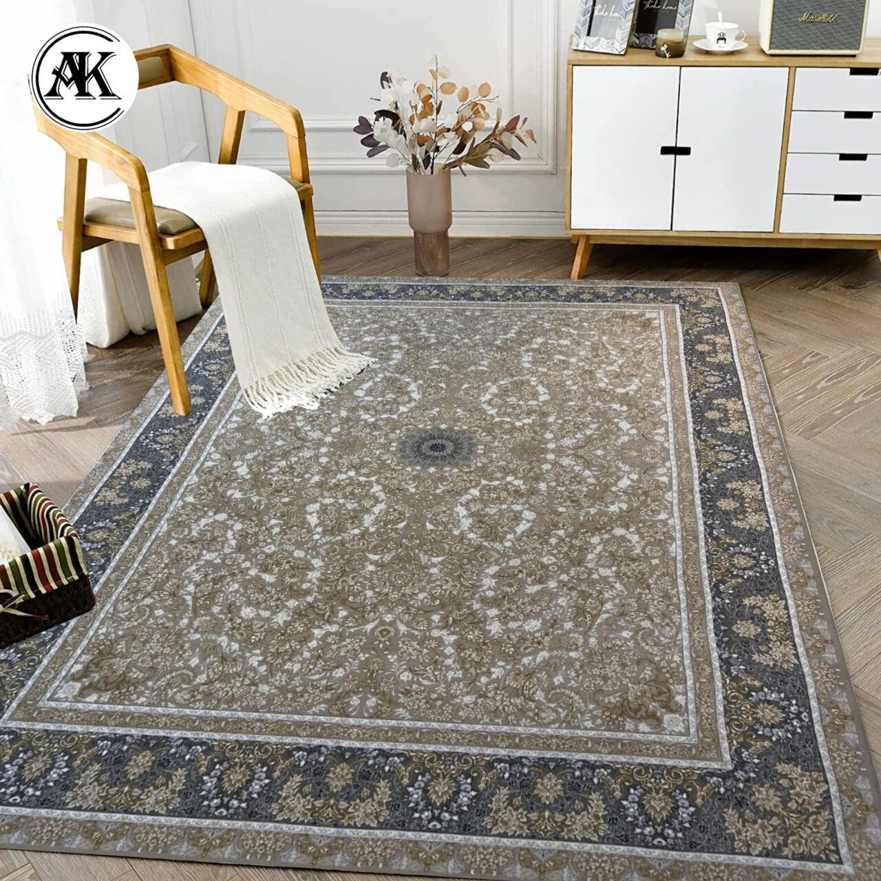 دکوراسیون فرش 1200 شانه پارلا بژ گل_برجسته