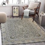 دکوراسیون فرش 1200 شانه پارلا نقره_ای گل_برجسته