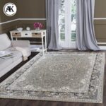 دکوراسیون فرش 1200 شانه پردیس نقره_ای گل_برجسته