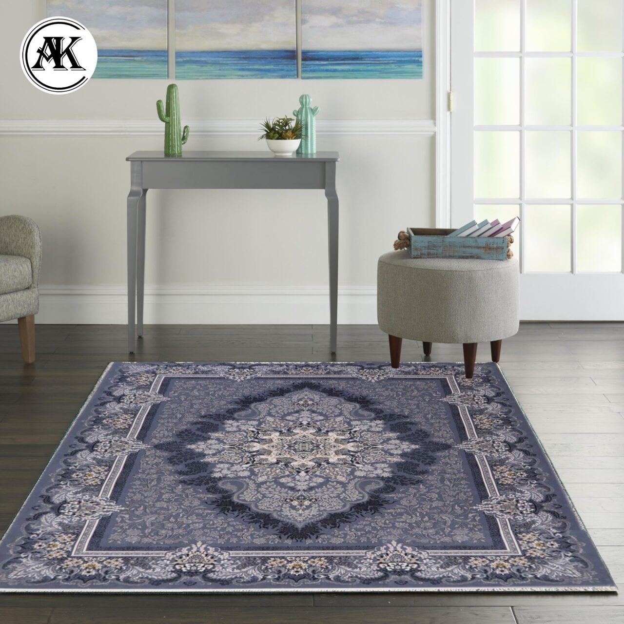 دکوراسیون فرش-700-شانه-دنیز-دودی-گل_برجسته