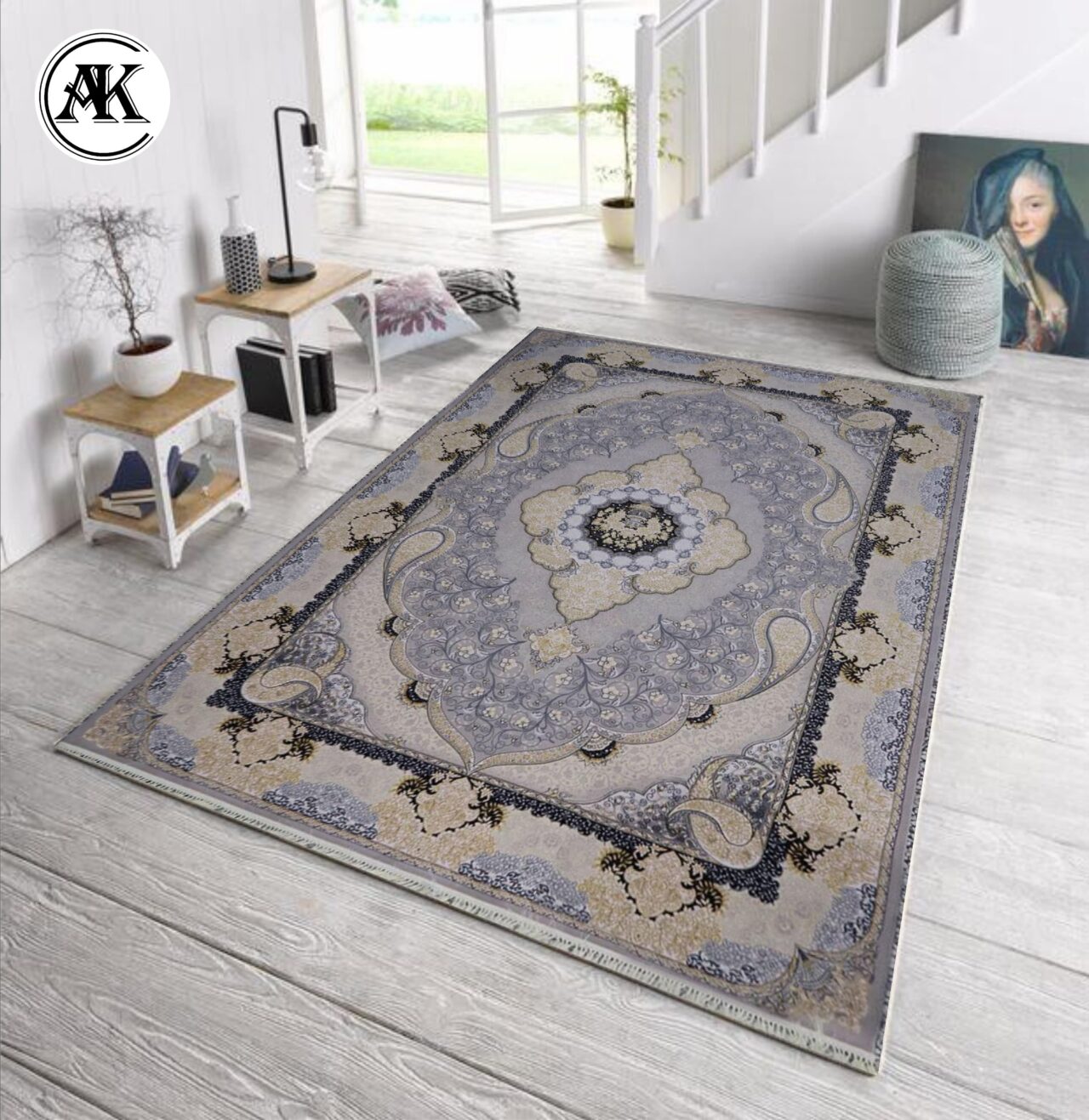 دکوراسیون فرش-700-شانه-سوگند-نقره_ای-گل_برجسته