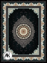 عکس-ژورنالی-فرش-700-شانه-دلاریس-سرمه_ای-با-نخ-اکریلیک