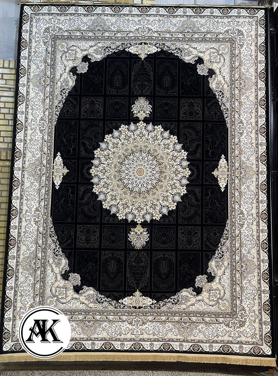 فرش-1200-شانه-آوینا-سرمه_ای-گل_برجسته--1