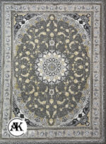 فرش-1200-شانه-اصفهان-نقره_ای-گل_برجسته