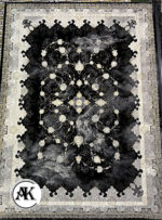 فرش-1200-شانه-تیرانا-سرمه_ای-گل_برجسته--1