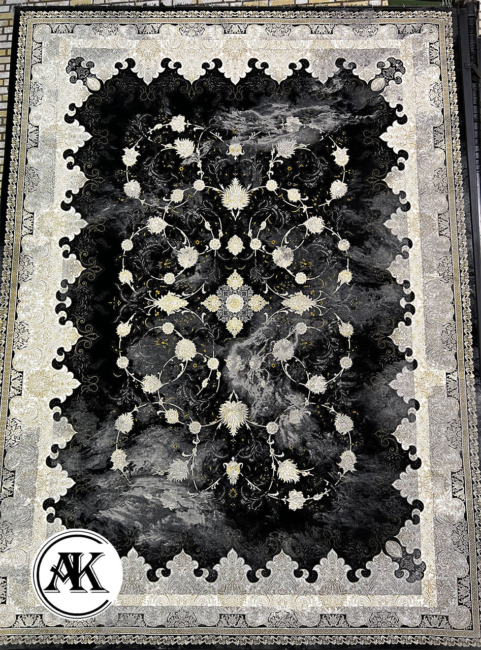 فرش-1200-شانه-تیرانا-سرمه_ای-گل_برجسته--1