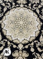 فرش-1200-شانه-طلا-سرمه_ای-گل_برجسته-4