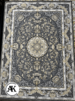 فرش-1200-شانه-طلا-طوسی-گل_برجسته